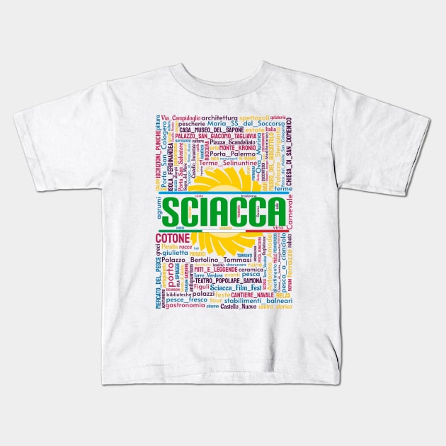 Wordart: Sciacca Kids T-Shirt by Condormax